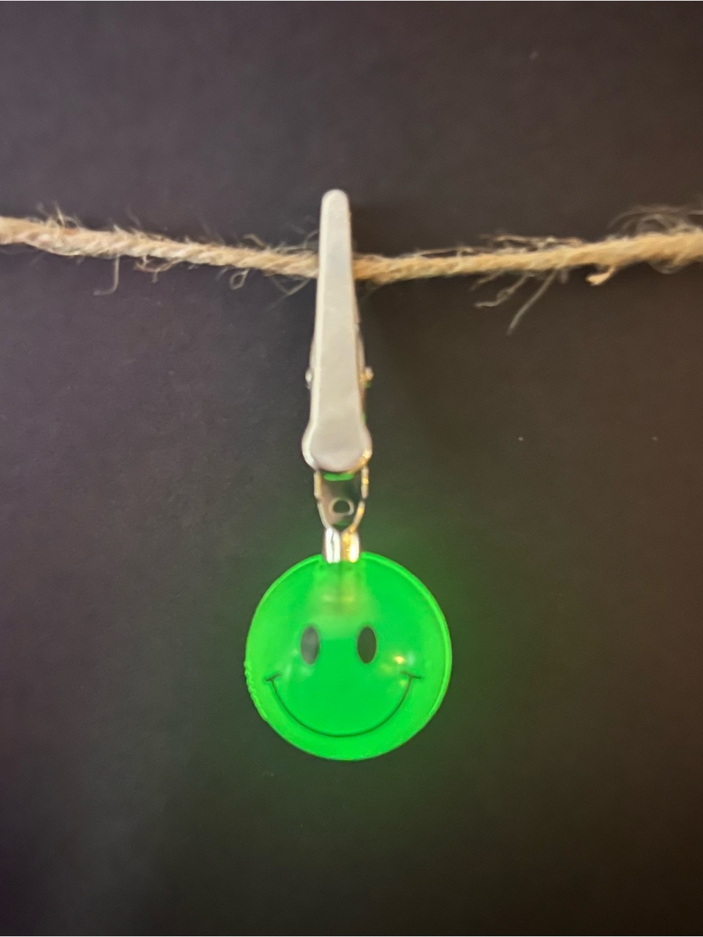 Glow in Dark Smiley Roach Clip
